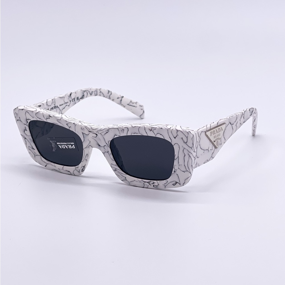 NEW PRADA CAT EYE SUNGLASSES SPR 13Z 17D5S0 PRADA PR13ZS NEW PR 13ZS WHITE - Picture 5 of 15